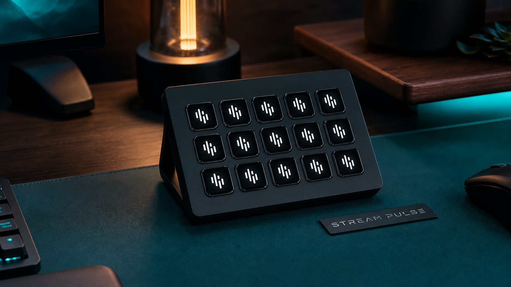 Stream Pulse identity embedded in a stream deck control surface