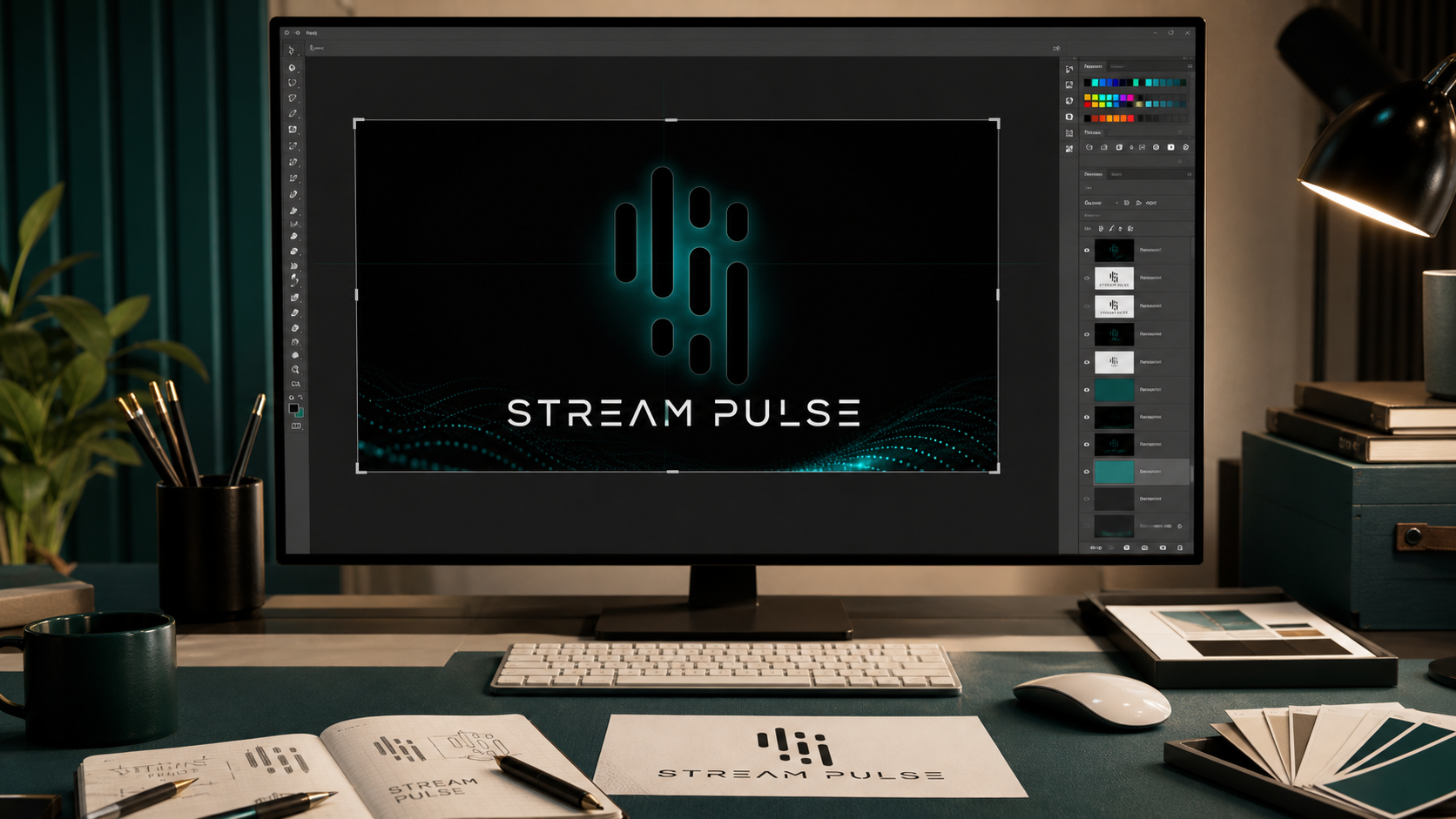 Stream Pulse visual direction being refined on an editing screen